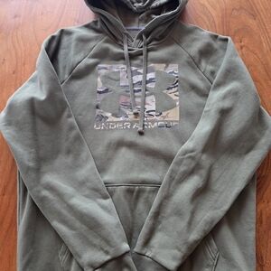 Under Armour Green Hoodie with Camo Logo
